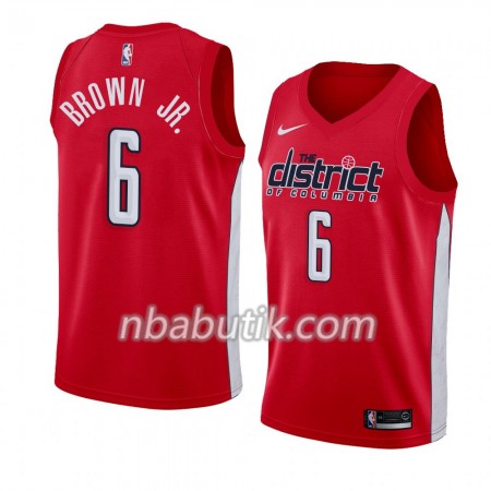 NBA Mænd Trøje Washington Wizards Troy Brown Jr. 6 2018-19 Nike Rød Swingman